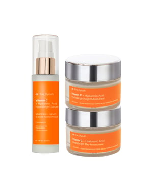 Vitamin C + Hyaluronic Acid Hydrabright Day Moisturiser 50ml & VitaminC+ Hyaluronic Acid Hydrabright Night Moisturiser 50ml + Vitamin C + Hyaluronic Acid Hydrabright Serum 60ml