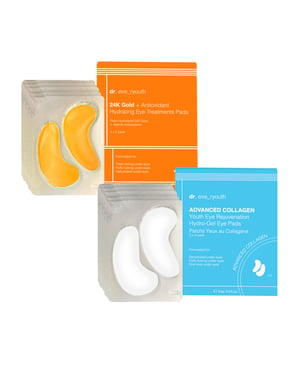 Youth Eye Rejuvenation Hydro-gel Eye Pads + 24K Gold + Antioxidant Hydrating Eye Treatments Pads