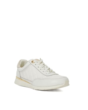 Dune Ladies Everglow - Quilted Leather Trainers