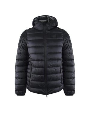 Ice Iceberg Hooded Padded Black Jacket