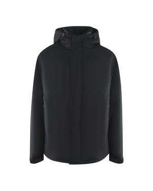 Ice Iceberg effen zwarte jas met capuchon