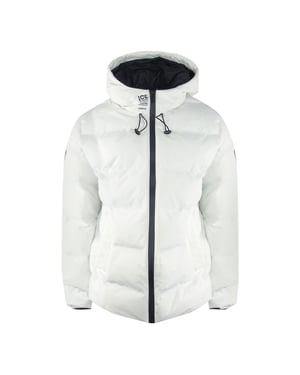 Ice Iceberg Plain Gewatteerde Witte Jas
