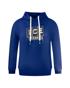 Ice Iceberg Bold Blocked Logo Blauwe Hoodie