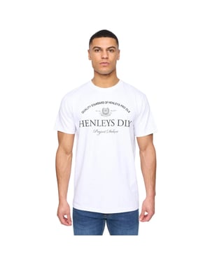 Henleys Heren Henclose Katoenen T-shirt (Wit)