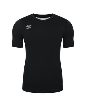 Umbro Unisex Elite V-hals Base Layer Top voor volwassenen (Zwart)
