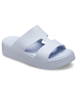 Crocs Getaway Platform H-Strap Thermoplastische Slippers Voor Dames Met Droomlandschap