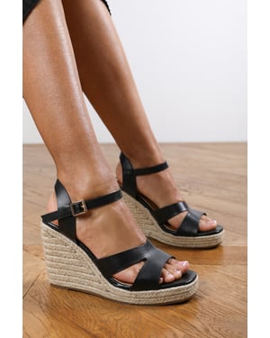Wheres That From Womens 'Annabelle' Faux Leather Two Part Flatform Sandal