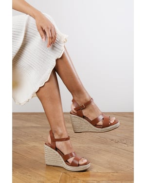 Wheres That From Womens 'Annabelle' Faux Leather Two Part Flatform Sandal