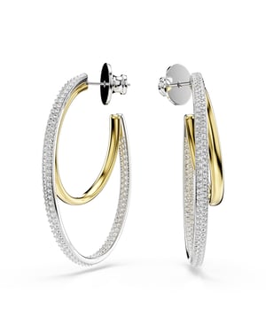 Swarovski 'Hyperbola' Vrouwen Basis Metalen Oorbellen - Zilver/Goud 5702400