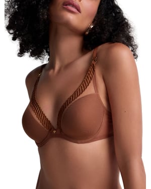 Sheer Emotion Triangle Plunge Bra