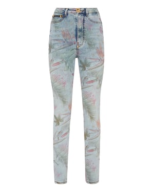 Superhöga Jeggings Blommiga