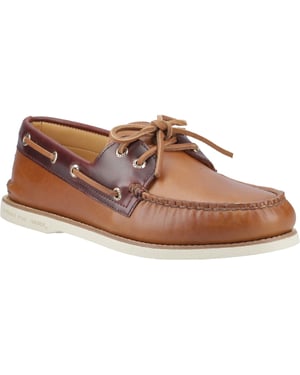 Sperry Authentic Gold Cup Leren Heren Bootschoenen In Tan/Bruin