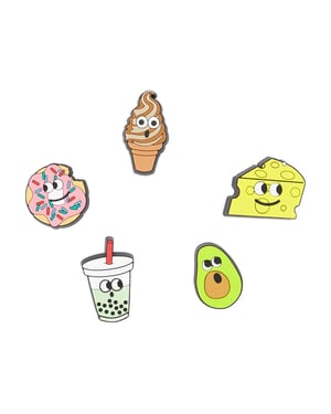 Lights Up Food Friends 5 Pack Jibbitz - Crocs - Pvc - Multicolor
