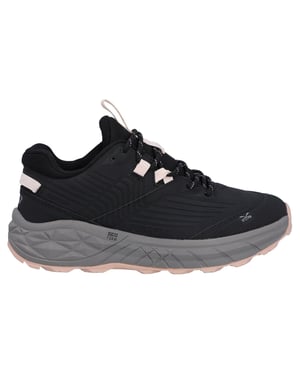 Hi-Tec Fuse Trek Polyester Dames Sneakers Zwart/Steen Grijs/Cameo Roze