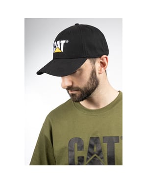 Caterpillar Handelsmerk Katoenen Unisex Volwassen Zwarte Baseballpetten