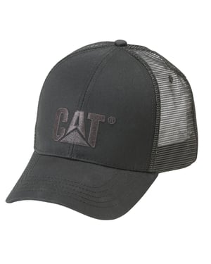 Caterpillar Verhoogd Logo Katoenen Unisex Volwassen Zwarte Baseball Caps