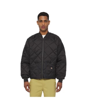 Dickies Diamond Heren Zwarte Gequilt Jacket