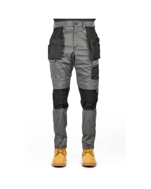 Caterpillar Essentiële Kniezak Stretch Holster Polyester Heren Grijze Buitenbroek