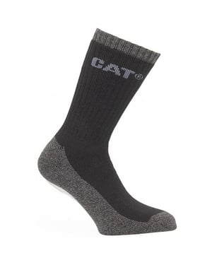Caterpillar CAT Thermo Bomull Unisex Vuxna Svarta Strumpor - Kalf