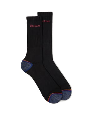 Dickies Sterke Polyester Unisex Volwassenen Zwarte Werk Sokken