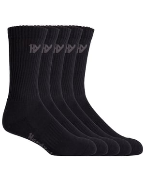 Hard Yakka Crew Katoenen Unisex Volwassenen Zwarte Werk Sokken
