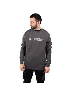 Caterpillar Midweight Crewneck Katoenen Heren Grijze Sweatshirt