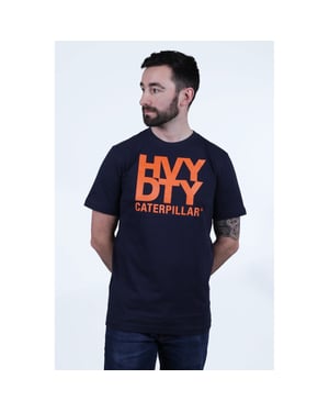 Caterpillar Zware Katoenen Heren Zwarte T-Shirt