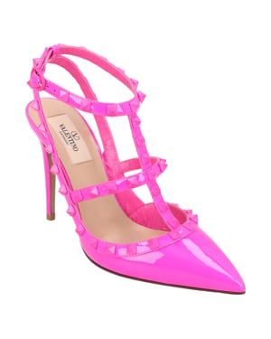 Valentino Rockstud Caged Pumps Pink
