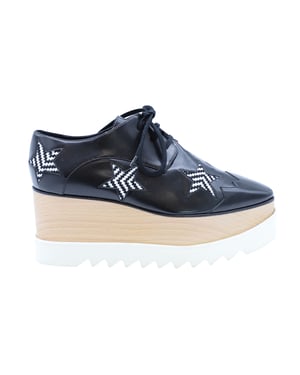 Stella McCartney Elyse Star Platform Veterschoen in Zwart Leer