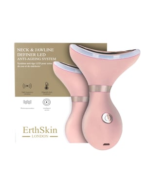 Nack- och käklinje-definierare LED anti-aging system - (Rosa färg)