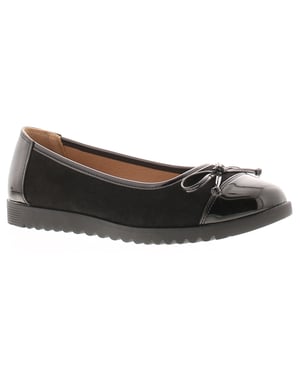 Platino Womens Flat Shoes Bally Slip On black microfiber
