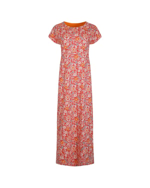 Weird Fish Dames/Dames Mirren Maxi Dress Met Overall Print (Tango rood)