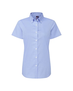 Premier Dames/Dames Supreme Oxford Formeel Overhemd Met Korte Mouwen (Oxford Blauw)