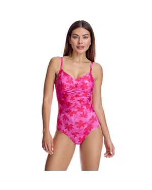 V-hals badpak met cups W250976 Dames