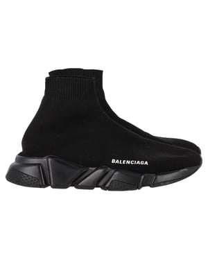 Balenciaga Speed Trainer Sneakers in Black Polyester