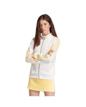 Women's adidas Originals Premium Crepe Track Top in Off White