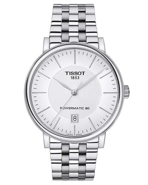 Tissot Carson Premium Powermatic 80 Heren Horloge Zilverkleurig T1224071103100