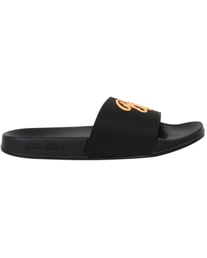Born Rich Barreca Mens Black/Orange Sliders