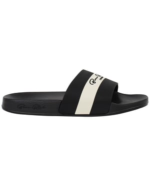 Born Rich Aurelio Mens Black Sliders