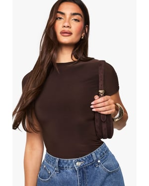 Double Layer Slinky Short Sleeve Bodysuit