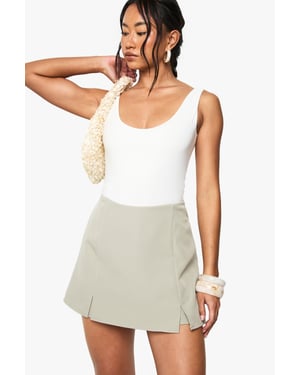 Woven Split Front Skort
