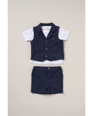 T-Shirt, Shorts and Waistcoat Outfit Set
