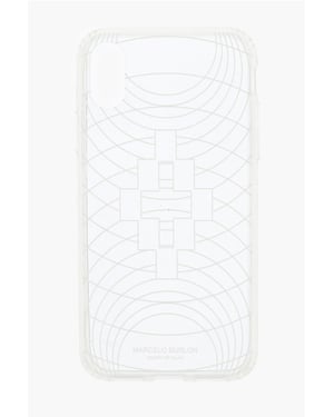 Präglat, transparent TECHNOFOLK XS iPhone-skal i vitt