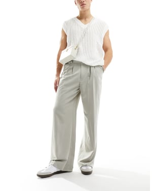 COLLUSION relaxed tailored trouser in stone-Neutral