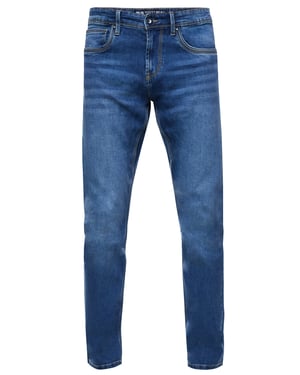 Koningsblauwe gebruikte jeansbroek "MELVIN" Slim Fit katoen-stretch