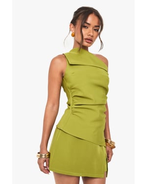 Woven Wrap Side Split Skort