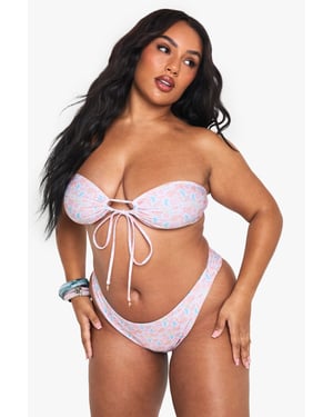 Plus Shell Print High Waist Brief