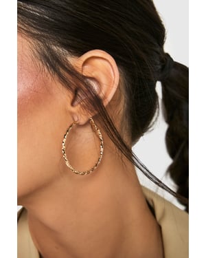 Gold Twisted Hoop Earrings