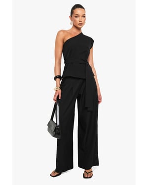 Woven Hammered Extreme Wide Leg Trousers