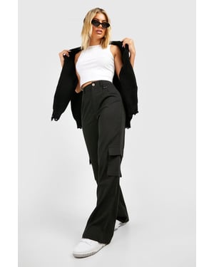 High Waisted Tailored Cargo Trousers
